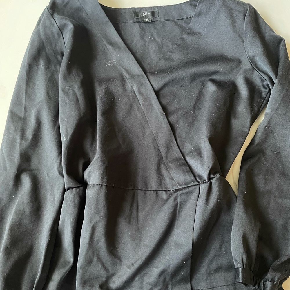 J Crew Satin Wrap Top